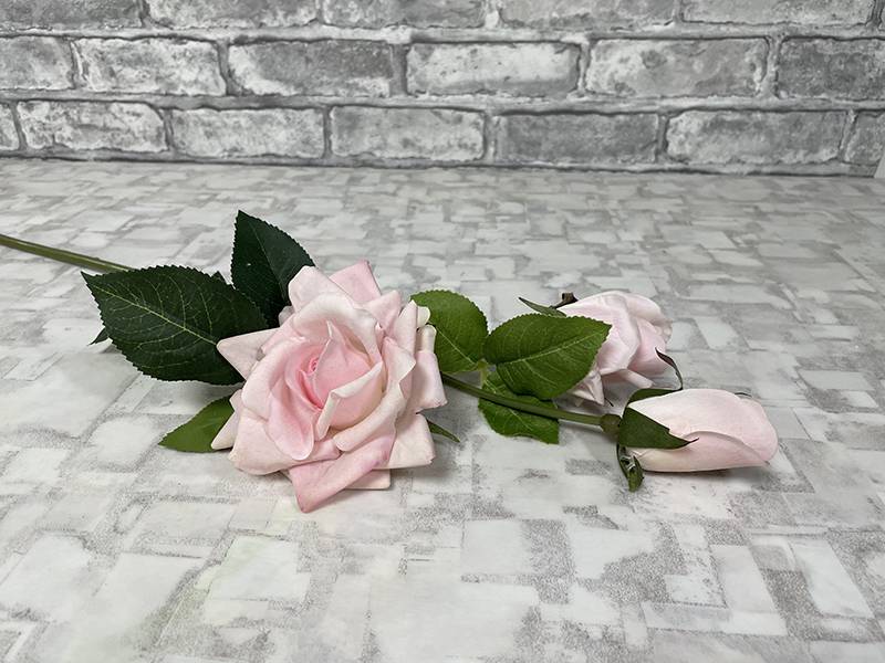 Роза с силиконовым покрытием  розовая